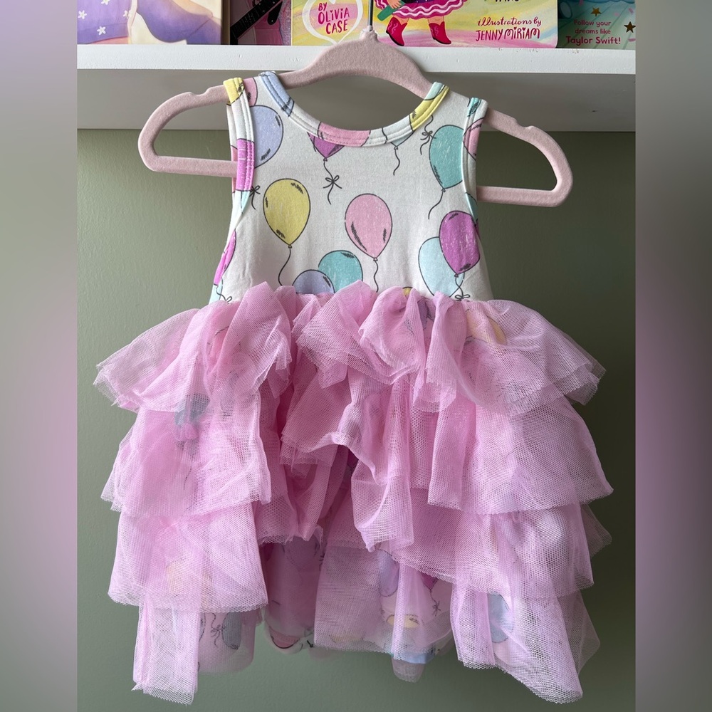 Angel Dear Baby Girl's Balloons Twirly Tank Bamboo Dress NWOT - Picture 3 of 6